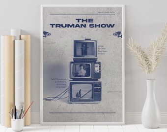 Filmaffisch med Truman Show: Minimalistisk väggkonst
