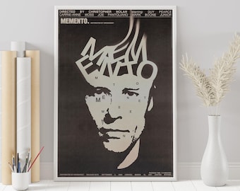 Memento Poster - Christopher Nolan - Benutzerdefiniertes Poster - Minimalistisches Filmplakat - Vintage Filmplakat - Wandkunstdruck - Wohndekor - Geschenk