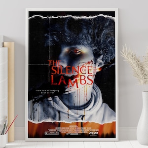 The Silence of the Lambs Poster - Jonathan Demme - Custom Poster - Minimalist Movie Poster - Vintage Movie Poster - Wall Art Print - Gift
