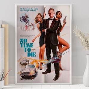 No Time To Die Poster - Cary Fukunaga - Custom Poster - Minimalist Movie Poster - Vintage Movie Poster - Wall Art Print - Home Decor - Gift
