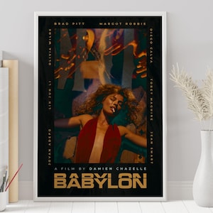 Babylon Poster - Damien Chazelle - Custom Poster - Minimalist Movie Poster - Vintage Movie Poster - Wall Art Print - Home Decor - Gift
