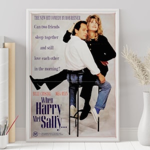 When Harry Met Sally Poster - Rob Reiner - Minimalist Movie Poster - Vintage Retro Art Print - Custom Poster - Wall Art Print - Home Decor