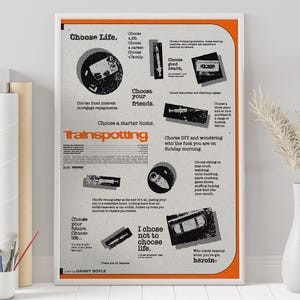 Trainspotting Poster - Danny Boyle - Custom Poster - Minimalist Movie Poster - Vintage Movie Poster - Wall Art Print - Home Decor - Gift
