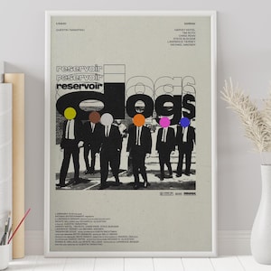 Póster de Reservoir Dogs - Quentin Tarantino - Póster personalizado - Póster minimalista - Póster vintage - Impresión de arte mural - Decoración del hogar