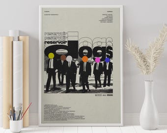 Poster Reservoir Dogs: Quentin Tarantino Minimalist Movie Art Print