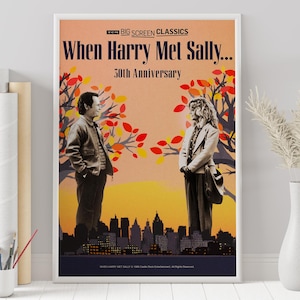 When Harry Met Sally Poster - Rob Reiner - Minimalist Movie Poster - Vintage Retro Art Print - Custom Poster - Wall Art Print - Home Decor
