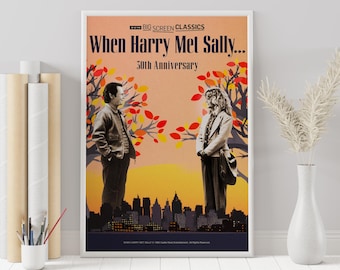 When Harry Met Sally Poster: Minimalist Retro Movie Art Print