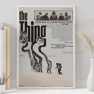 Póster de La Cosa - John Carpenter - Póster personalizado - Póster minimalista - Póster vintage - Impresión de pared - Decoración del hogar - Regalo