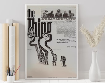 The Thing Poster - John Carpenter - Custom Poster - Minimalist Movie Poster - Vintage Movie Poster - Wall Art Print - Home Decor - Gift