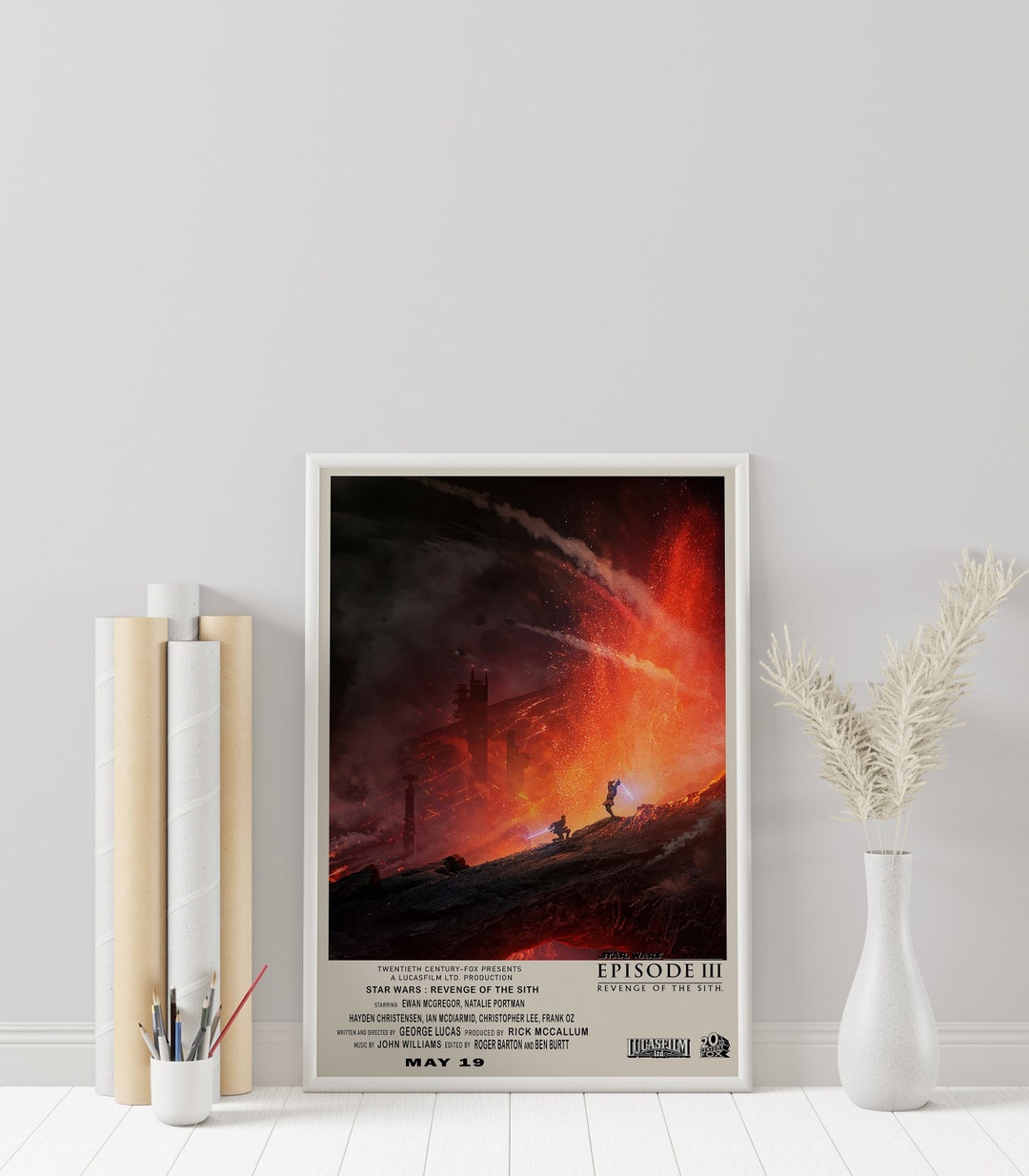 Star Wars Revenge of the Sith Poster - Minimalist Vintage Movie Poster ...