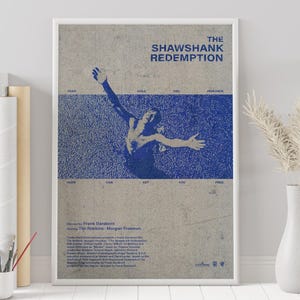 The Shawshank Redemption Poster - Frank Darabont - Custom Poster - Minimalist Movie Poster - Vintage Movie Poster - Wall Art Print - Decor