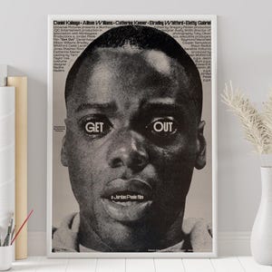 Get Out Poster - Jordan Peele - Minimalist Movie Poster - Vintage Retro Art Print - Custom Poster - Wall Art Print - Home Decor - Gift