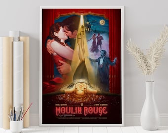 Moulin Rouge Movie Poster: Baz Luhrmann Film, Vintage Wall Art