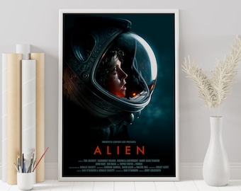 Póster de la película Alien: Ridley Scott, lámina retro de arte mural