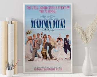 Mamma Mia! Poster - Phyllida lllloyd - Individuelles Poster - Minimalistisches Film Poster - Vintage Film Poster - Wand Kunst Druck - Wohnkultur - Geschenk