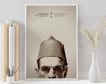 The Mummy Movie Poster: Minimalist Vintage Wall Art Print