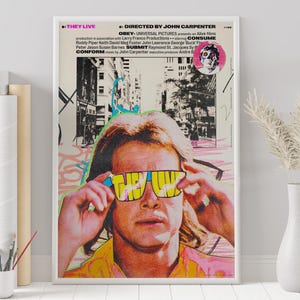 Póster de "Están vivos" - John Carpenter - Póster personalizado - Póster minimalista - Póster vintage - Impresión de arte mural - Decoración del hogar - Regalo