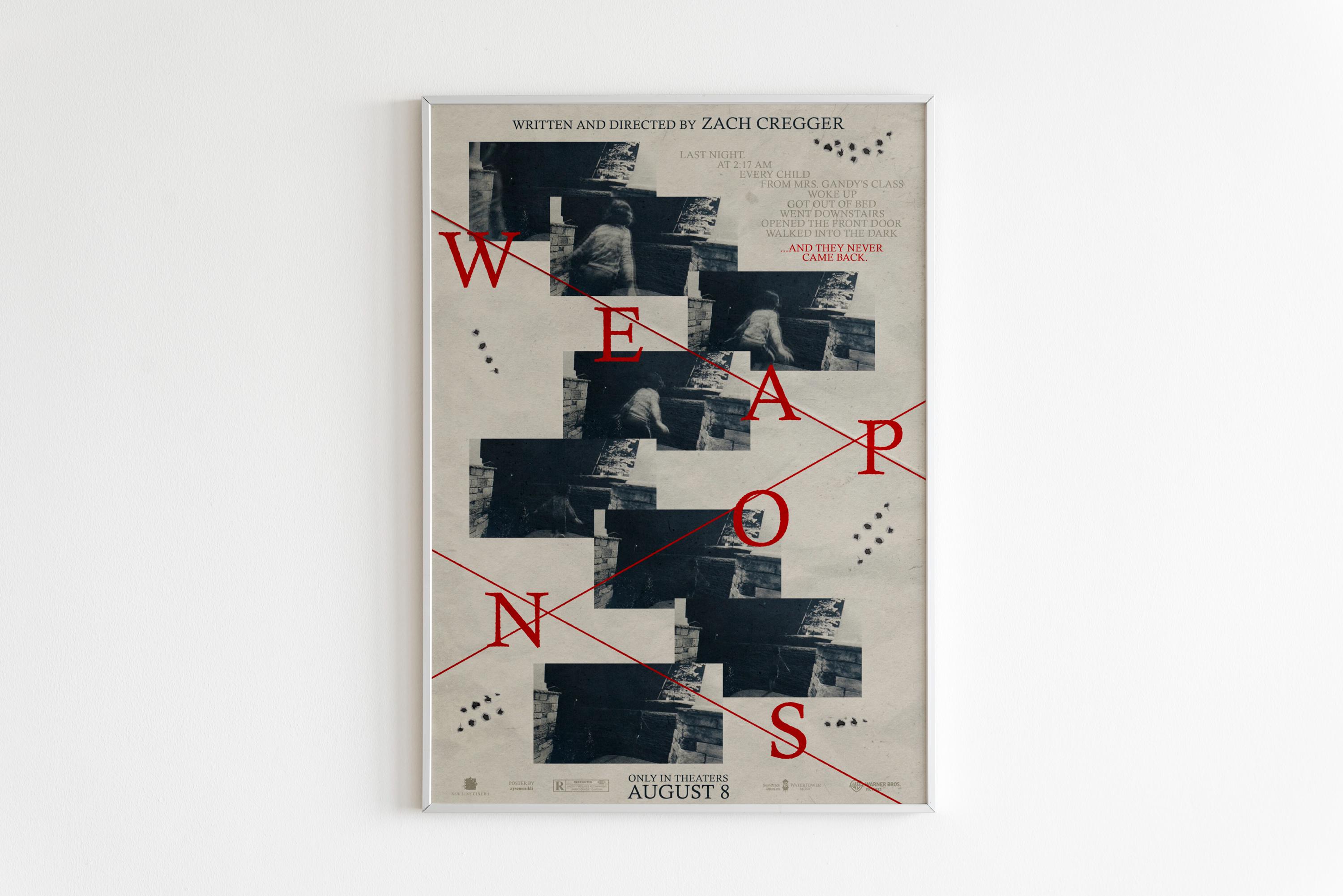Weapons Move Weapons Movie Poster: Zach Cregger Film, Minimalist Retro Wall Art - Etsy