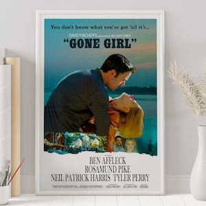 Gone Girl Movie Poster: David Fincher Film, Retro Art Print
