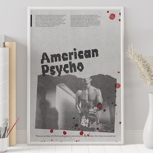 American Psycho Poster - Mary Harron - Vintage Retro Art Print - Wall Art Print - Minimalist Movie Poster - Custom Poster - Home Decor