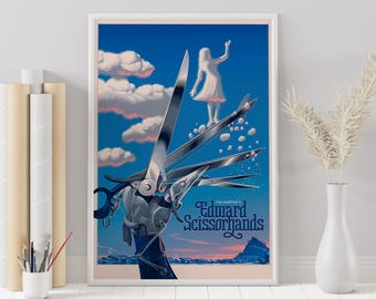 Edward Scissorhands Art Print: Tim Burton Movie Poster