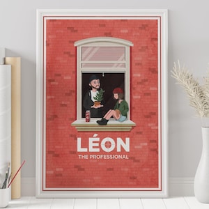 Leon Poster - Leon Movie - Luc Besson - Custom Poster - Minimalist Movie Poster - Vintage Movie Poster - Wall Art Print - Home Decor - Gift