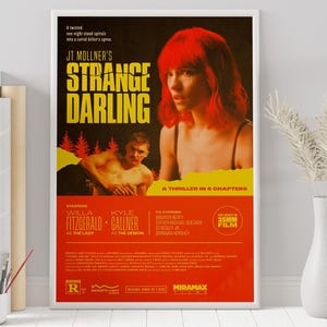 Poster Strange Darling - J.T. Mollner - Poster personalizzato - Poster minimalista - Poster vintage - Stampa artistica da parete - Decorazione per la casa - Regalo