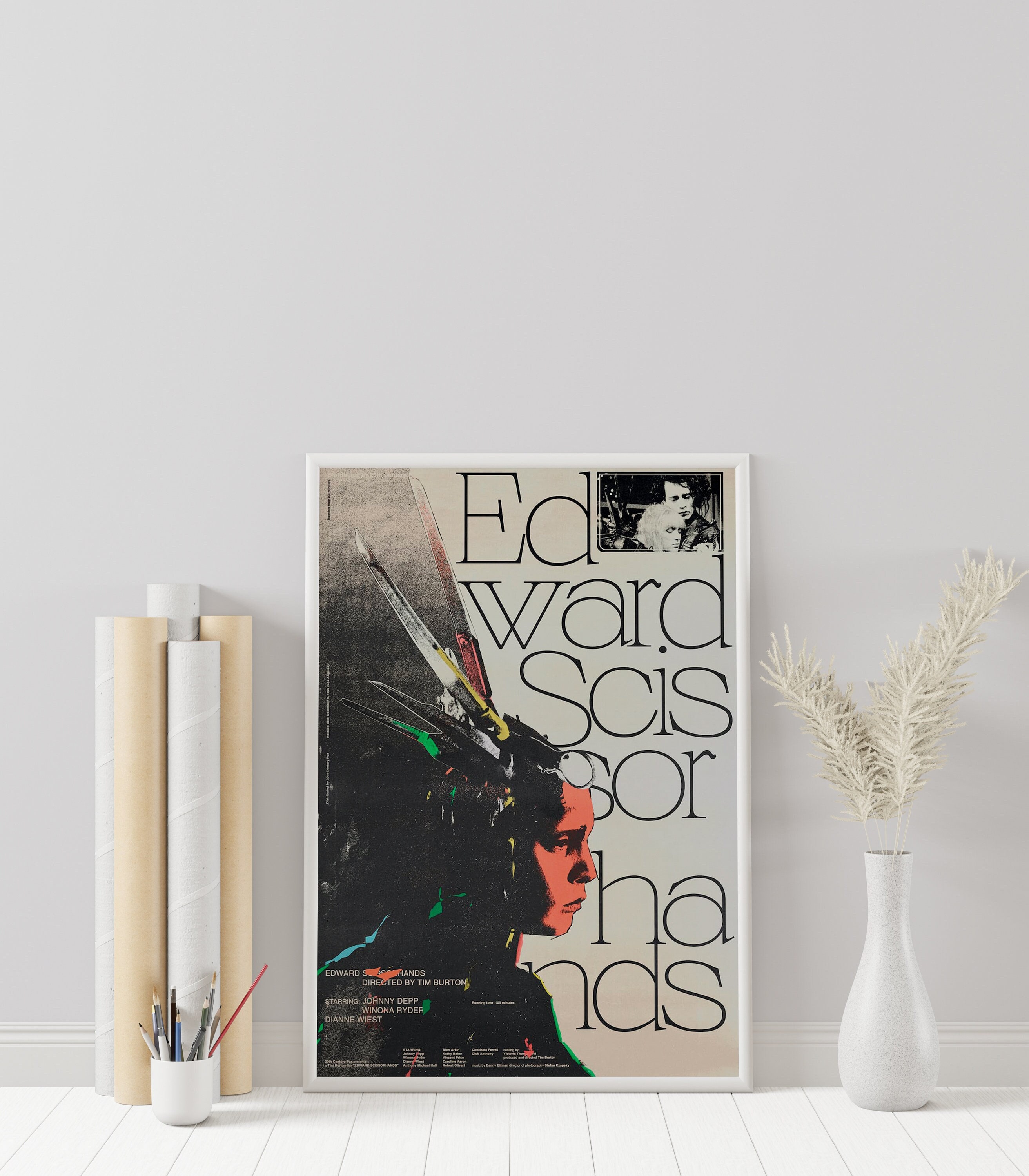 Edward Scissorhands Poster: Tim Burton Retro Movie Art Print - Etsy