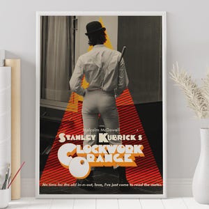 A Clockwork Orange Poster - Stanley Kubrick - Minimalist Movie Poster - Vintage Retro Art Print - Custom Poster - Wall Art - Home Decor