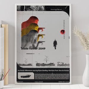 Póster de Blade Runner 2049 - Denis Villeneuve - Póster minimalista de la película - Impresión artística retro vintage - Impresión de arte mural - Decoración del hogar - Blade Runner