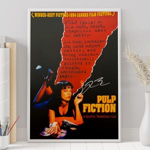 Pulp Fiction Poster - Quentin Tarantino - Minimalist Movie Poster - Vintage Retro Art Print - Custom Poster - Wall Art Print - Home Decor