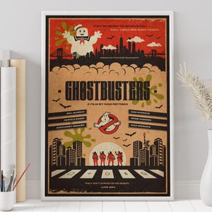 Ghostbusters Poster - Custom Poster - Minimalist Movie Poster - Vintage Movie Poster - Wall Art Print - Home Decor - Gift