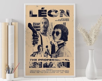 Leon The Professional Filmplakat: Minimalistischer Wandkunstdruck