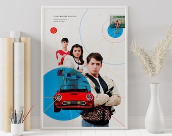 Ferris Bueller's Day Off Poster: Minimalist Movie Art Print