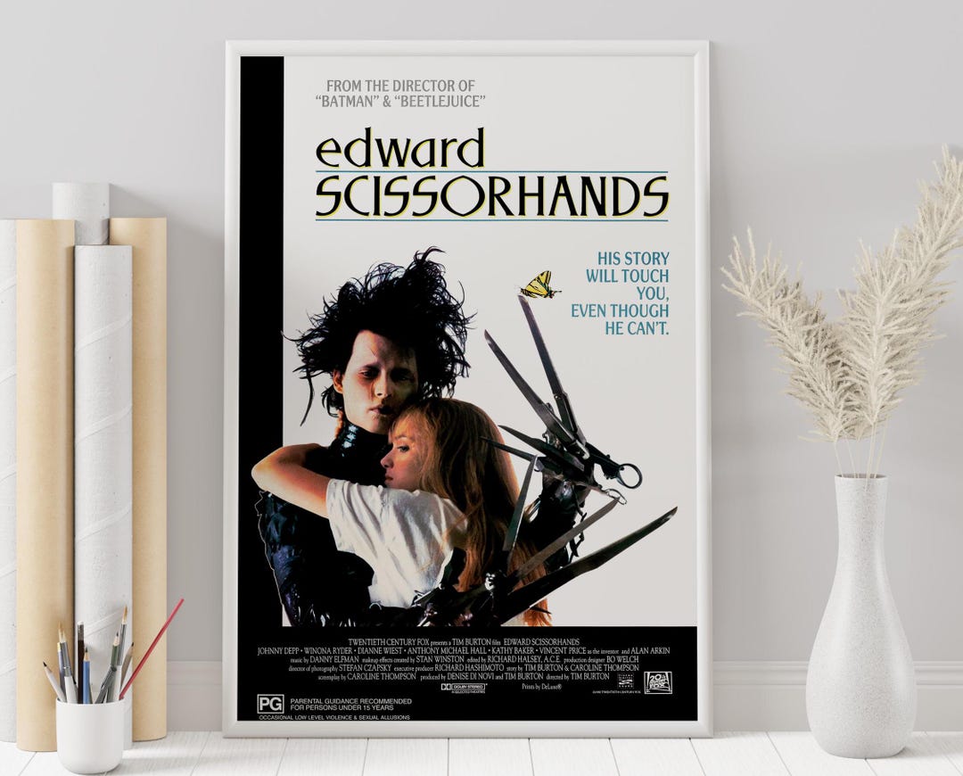 Edward Scissorhands Poster: Tim Burton Movie Art Print - Etsy