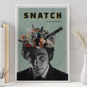 Snatch Poster - Guy Ritchie - Custom Poster - Minimalist Movie Poster - Vintage Movie Poster - Wall Art Print - Home Decor - Gift