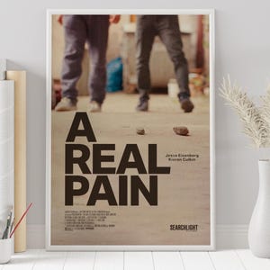 Póster de "Un verdadero dolor" - Jesse Eisenberg - Póster personalizado - Póster minimalista - Póster vintage - Impresión de pared - Decoración - Regalo