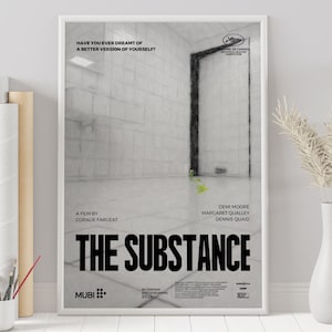 The Substance Poster - Coralie Fargeat - Custom Poster - Minimalist Movie Poster - Vintage Movie Poster - Wall Art Print - Home Decor - Gift