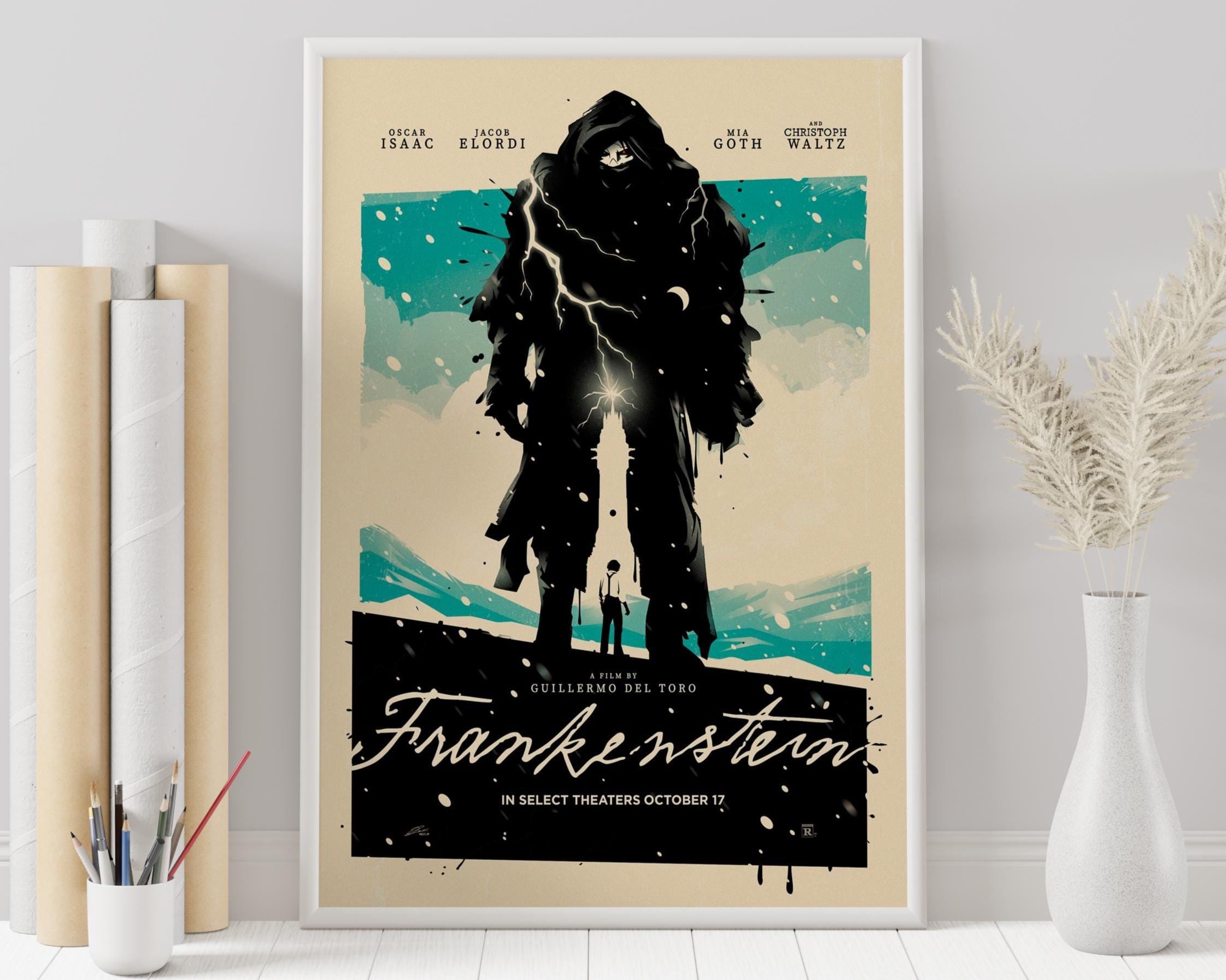 Frankenstein Movie Poster: Guillermo Del Toro Film, Minimalist Retro Wall  Art - Etsy New Zealand