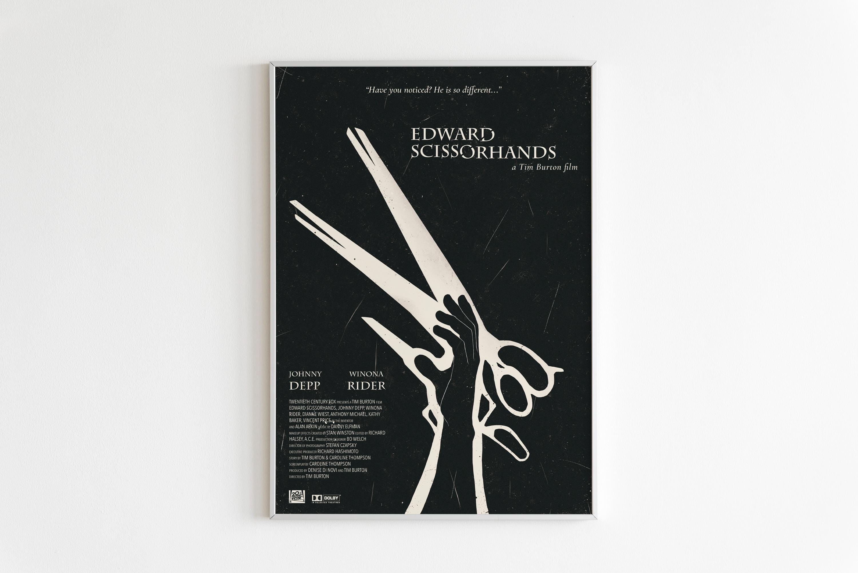 Edward Scissorhands Poster: Tim Burton Movie Art Print - Etsy