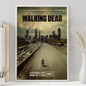 Póster de The Walking Dead - Póster personalizado - Póster minimalista de la serie - Póster vintage - Impresión de arte mural - Decoración del hogar - Regalo - TWD