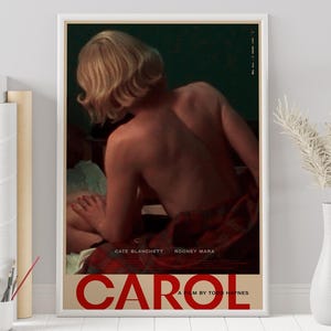 Póster de Carol - Carol - Todd Haynes - Póster personalizado - Póster minimalista - Póster vintage - Impresión de pared - Decoración del hogar - Regalo