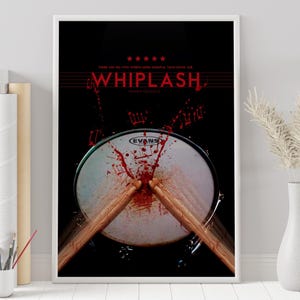Poster Whiplash - Damien Chazelle - Poster minimalista del film - Stampa artistica retrò vintage - Poster personalizzato - Stampa artistica da parete - Decorazione per la casa - Regalo