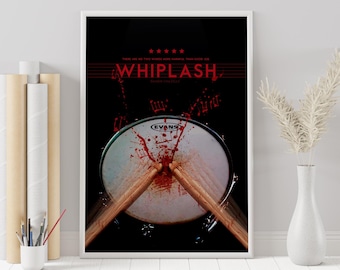 Whiplash Poster - Damien Chazelle - Minimalistisches Film Poster - Vintage Retro Kunstdruck - Individuelles Poster - Wand Kunst Druck - Wohnkultur - Geschenk