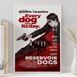Reservoir Dogs Poster - Quentin Tarantino - Custom Poster - Minimalist Movie Poster - Vintage Movie Poster - Wall Art Print - Home Decor