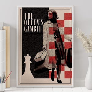 Póster de Gambito de Dama - Póster personalizado - Póster minimalista de la serie - Póster vintage de la serie - Impresión de arte mural - Decoración del hogar - Regalo