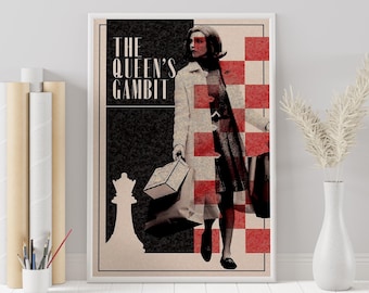 The Queen&#39;s Gambit Poster - Individuelles Poster - Minimalistisches Serie Poster - Vintage Serie Poster - Wand Kunst - Wohnkultur - Geschenk