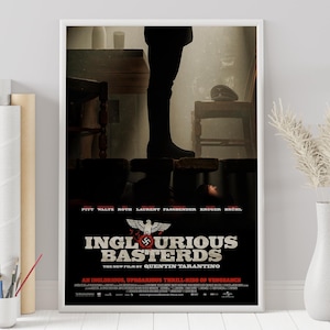Plakat Inglourious Basterds - Quentin Tarantino - Plakat na zamówienie - Minimalistyczny plakat filmowy - Plakat filmowy w stylu vintage - Sztuka ścienna - Wystrój domu