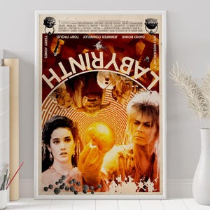 Labyrinth Poster - Jim Henson - Custom Poster - Minimalist Movie Poster - Vintage Movie Poster - Wall Art Print - Home Decor - Gift