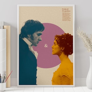 Póster de Orgullo y Prejuicio - Joe Wright - Póster personalizado - Póster minimalista - Póster vintage - Impresión de pared - Decoración del hogar - Regalo